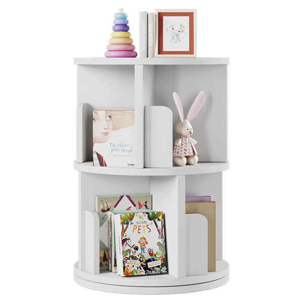 15.7" Wide 2/4/5-Tier 360° Rotating Bookshelf for Small Footprint