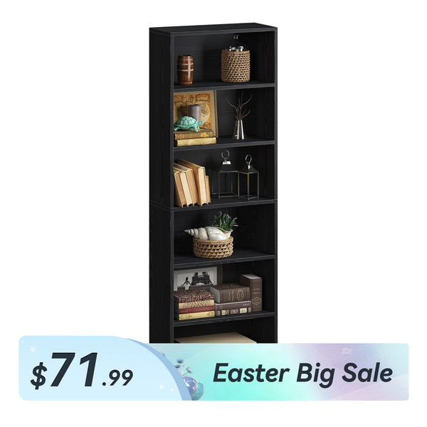 21.9" Width 6 Tiers Modern Minimalist Floor Bookshelf