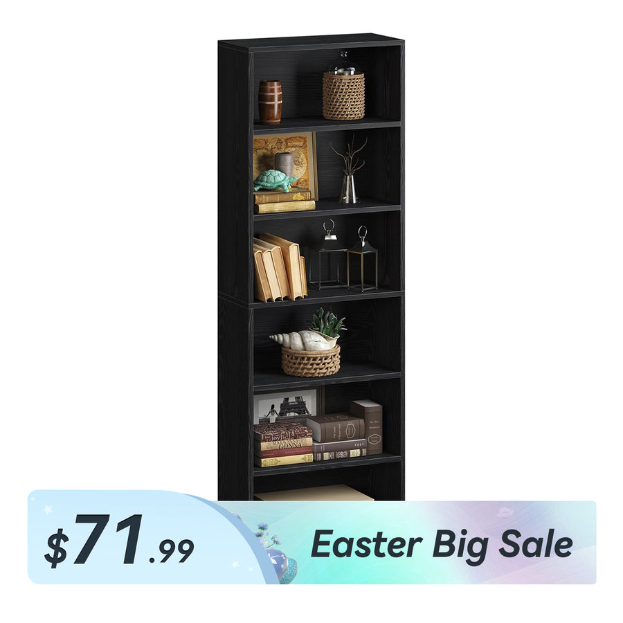 21.9" Width 6 Tiers Modern Minimalist Floor Bookshelf