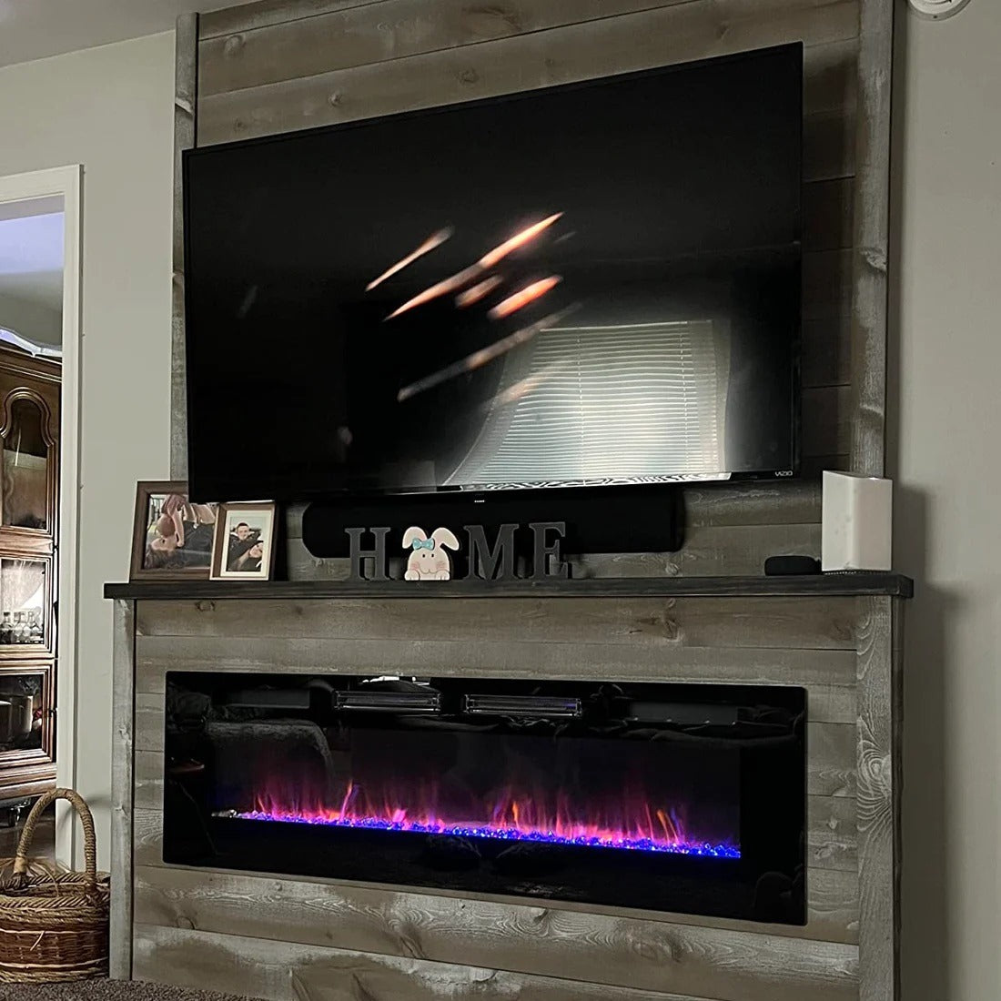 
                  
                    50 inch Recessed / Wall Mounted Electric Fireplace, 750W/1500W, Remoute Control, 12 Color Flame
                  
                