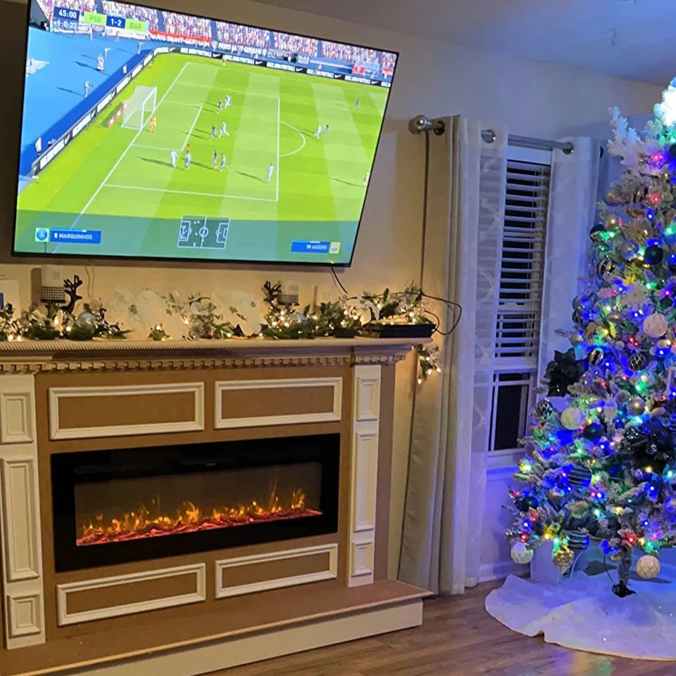 
                  
                    60 inch Electric Fireplace, 750/1500W, Recessed / Wall Mounted, Remote Control, 12 Color Flame
                  
                