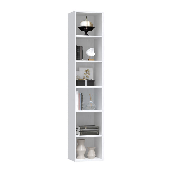 11.8" Width 5/6-Tier Cube Tall Narrow Bookshelf