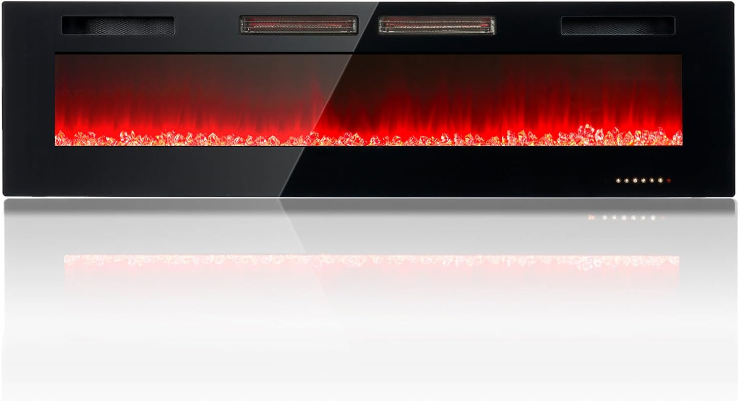 
                  
                    68 inch Electric Fireplace, 750/1500W, Recessed / Wall Mounted, Remote Control, 12 Color Flame
                  
                